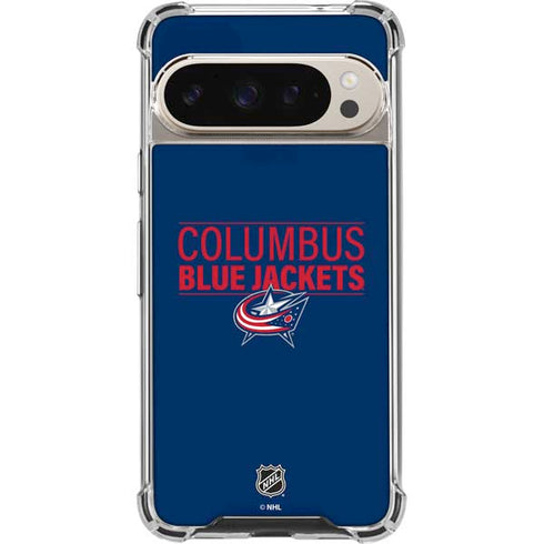 NHL Columbus Blue Jackets Lineup Pixel 9/9 Pro Clear Case